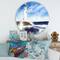 Designart - Lighthouse On The Rocky Island With Seagulls - Nautical & Coastal Metal Circle Wall Art